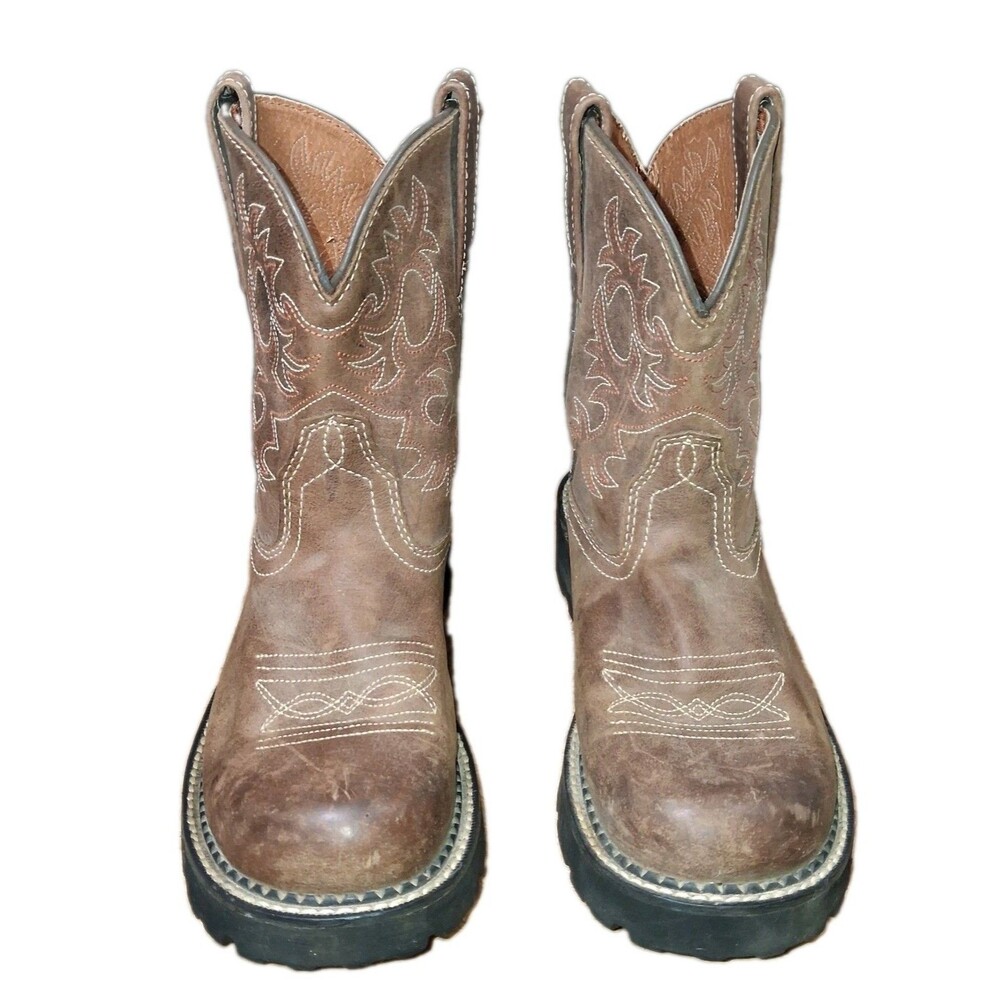 Ariat Fatbaby Western Cowboy/girl Boots Brown Leather Women's Size 8 B 1000113